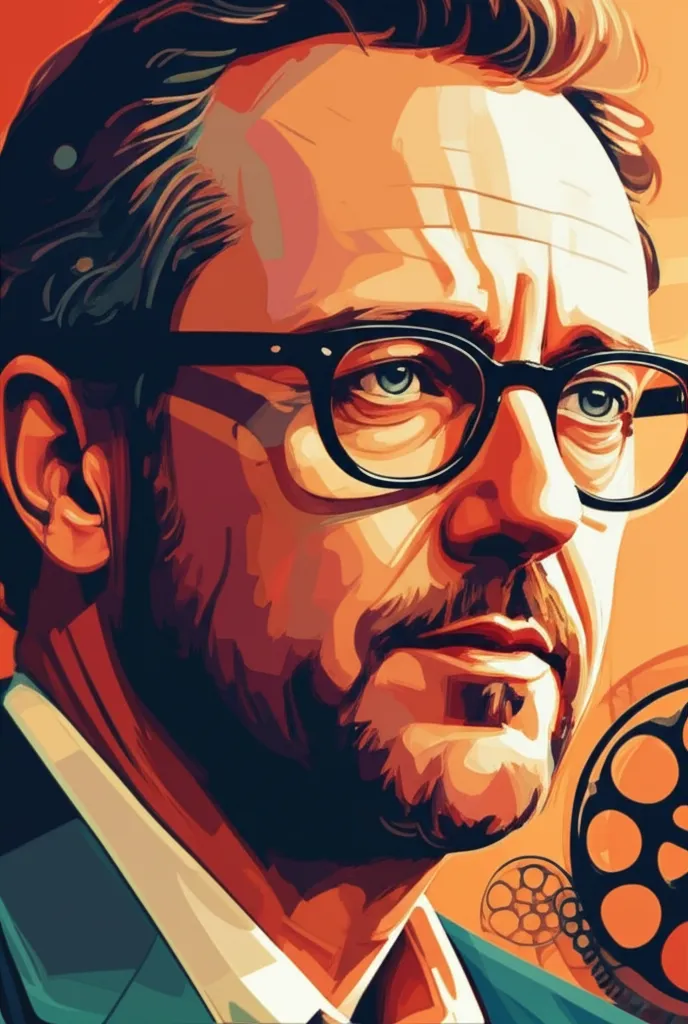 Artistic portrait of Louis C.K.