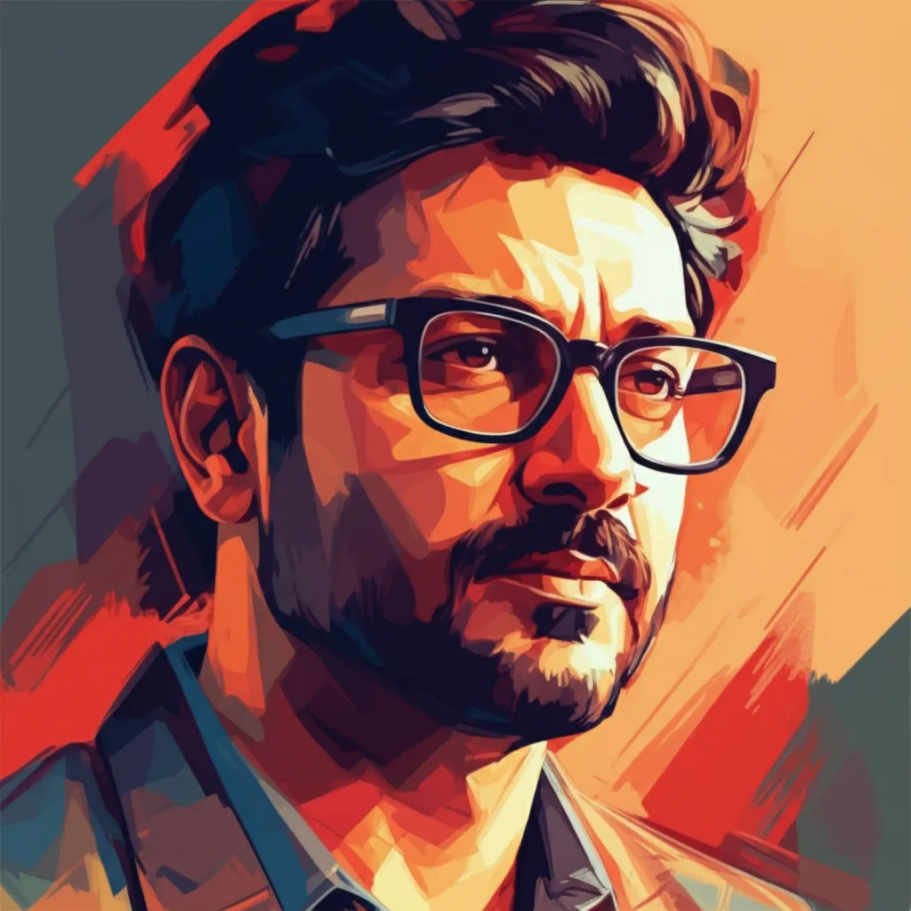 Artistic portrait of Farhad Samji
