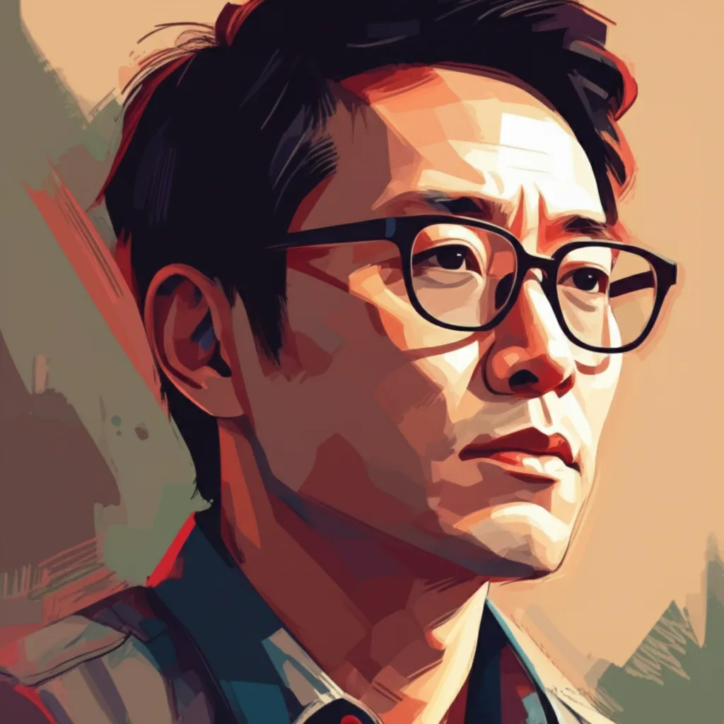 Artistic portrait of Lee Isaac Chung