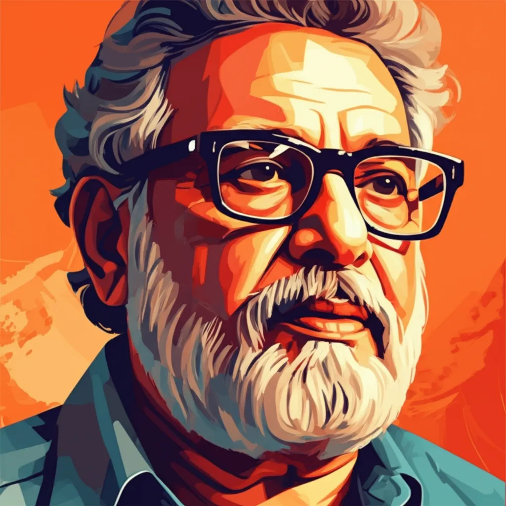 Artistic portrait of Ram Gopal Varma