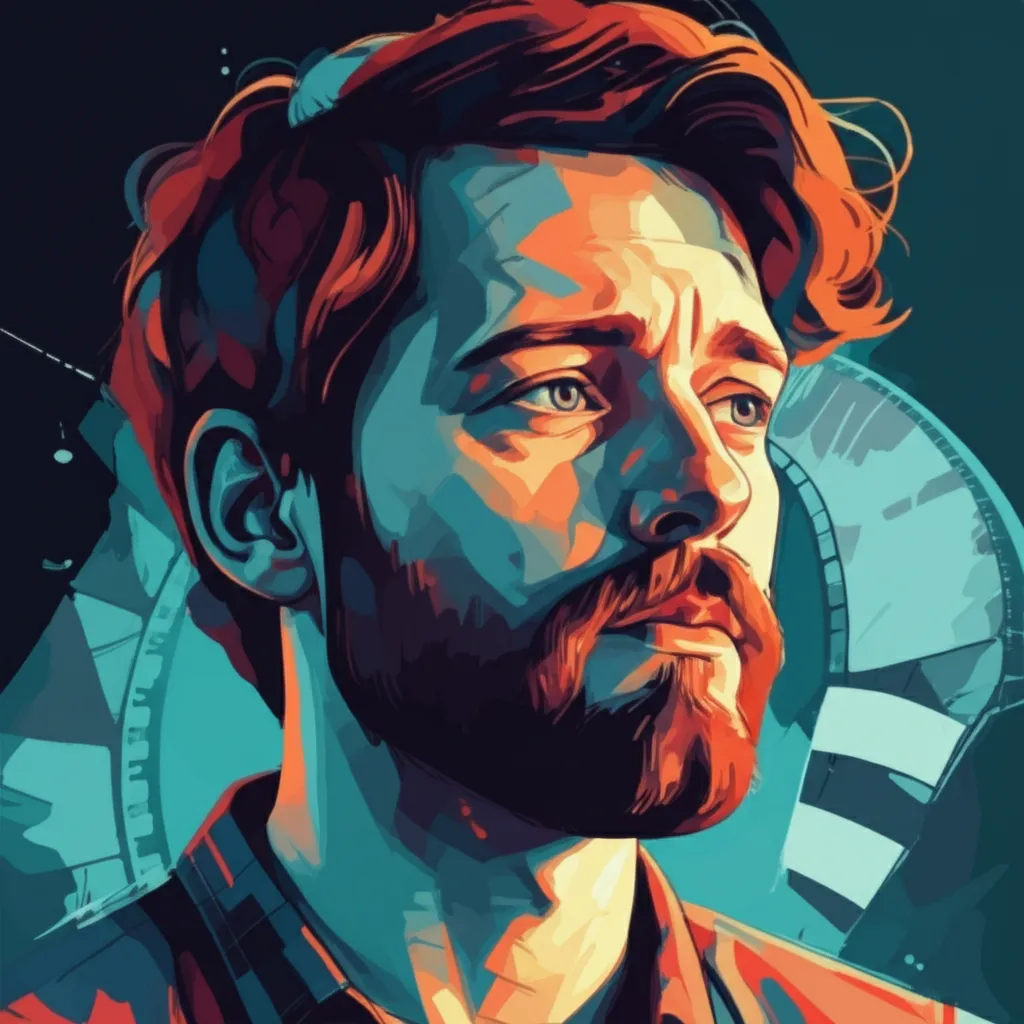 Artistic portrait of Daniel Scheinert