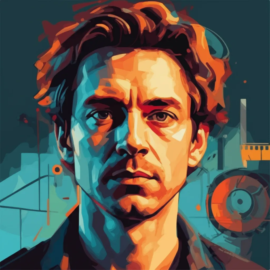 Artistic portrait of Alex Garland