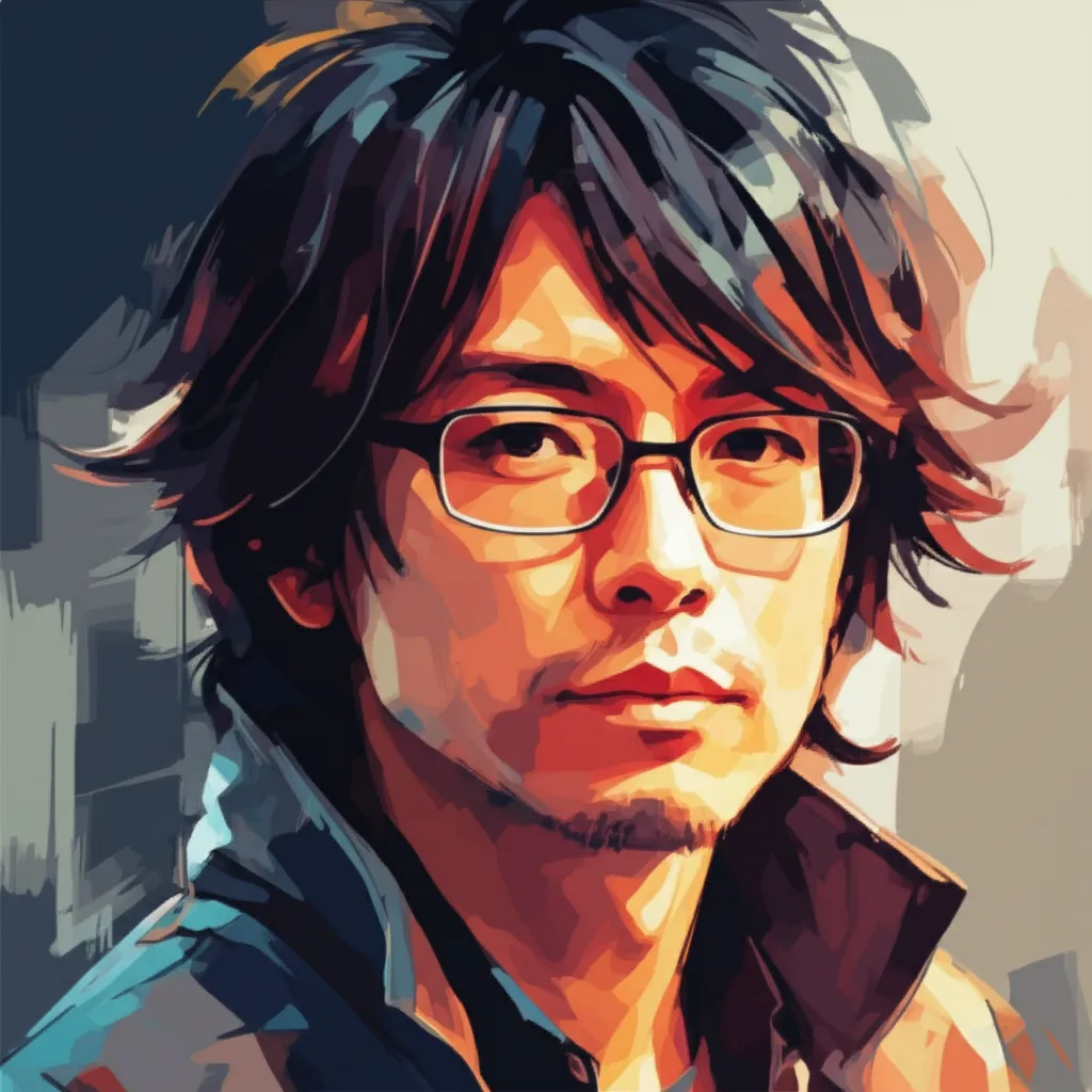 Artistic portrait of Tetsuya Nomura