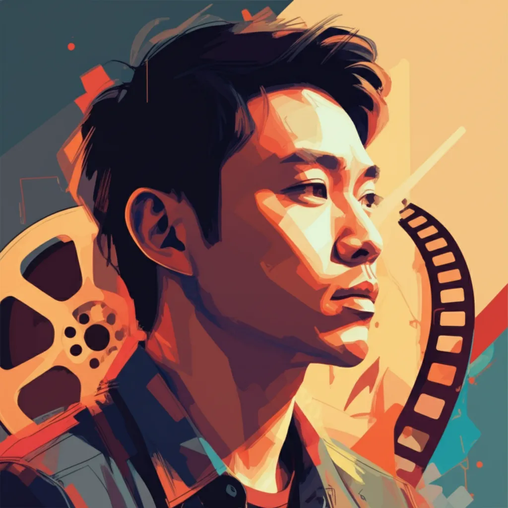 Artistic portrait of Derek Tsang