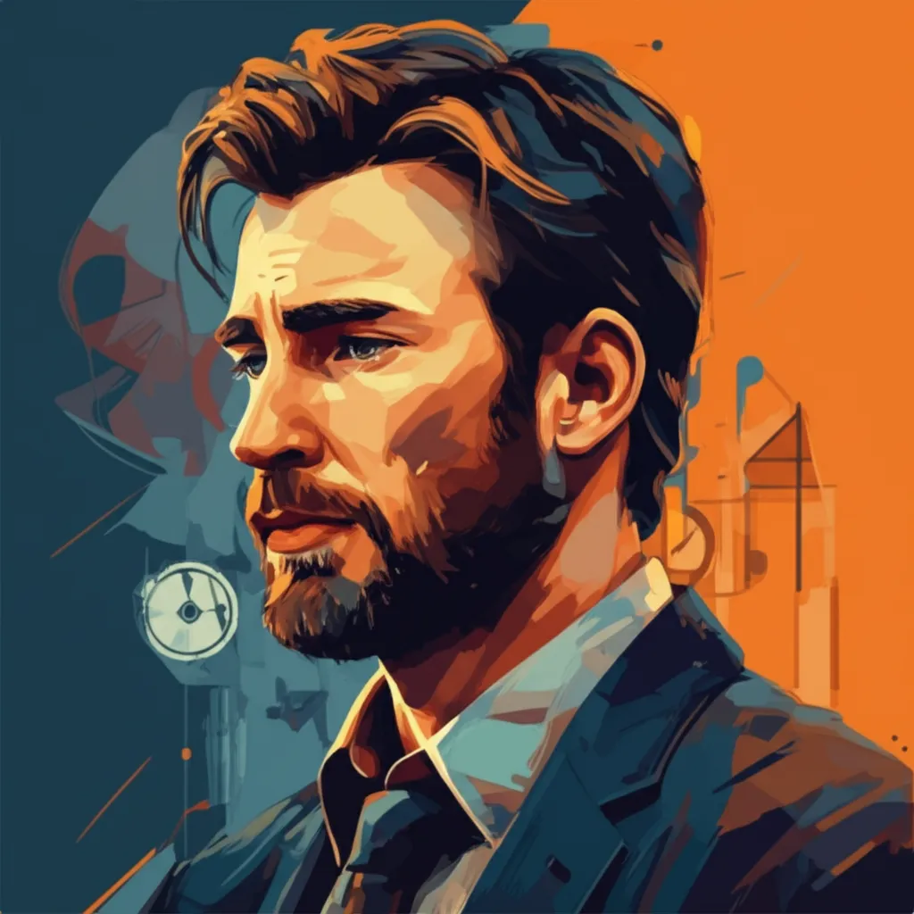 Artistic portrait of Chris Evans