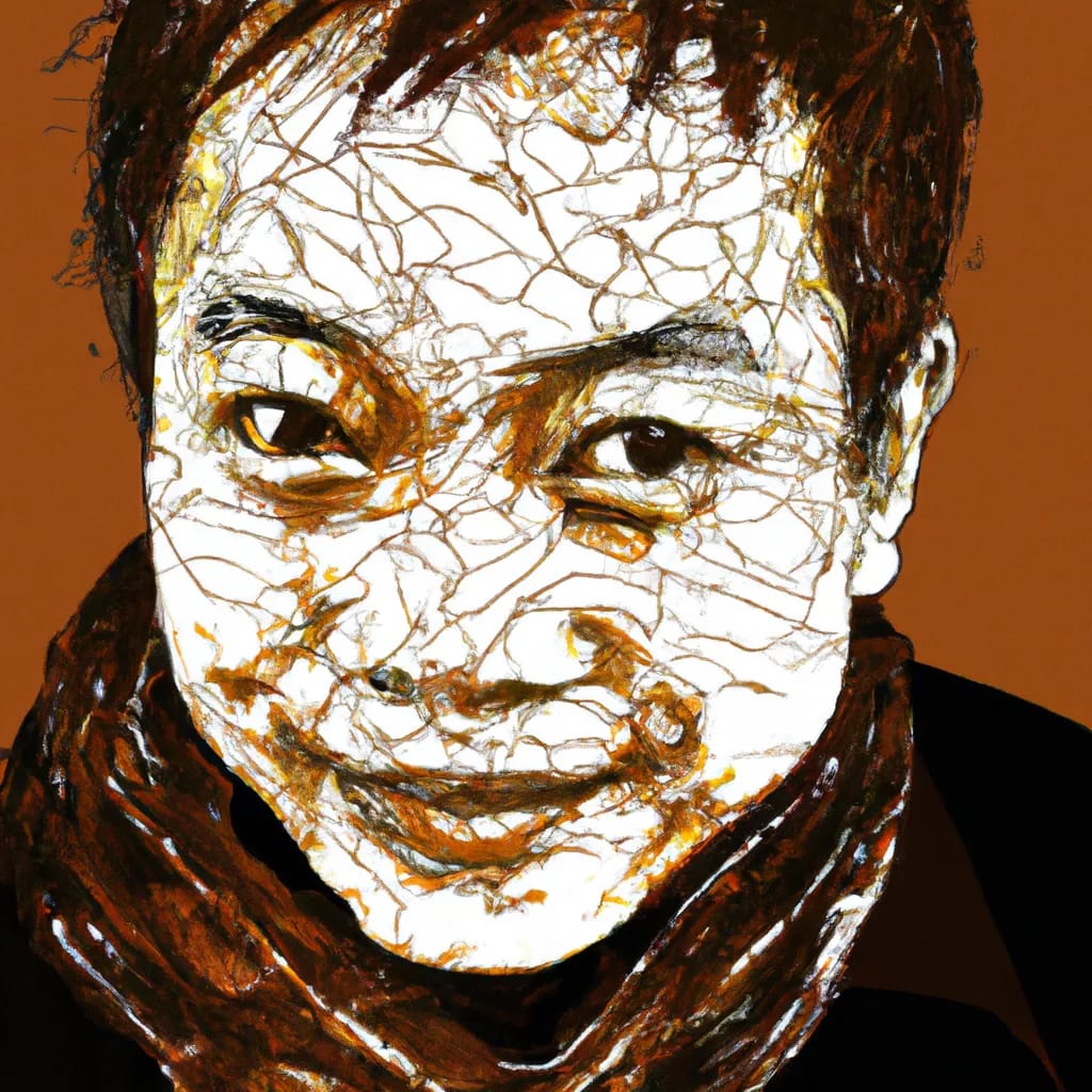 Artistic portrait of Fruit Chan
