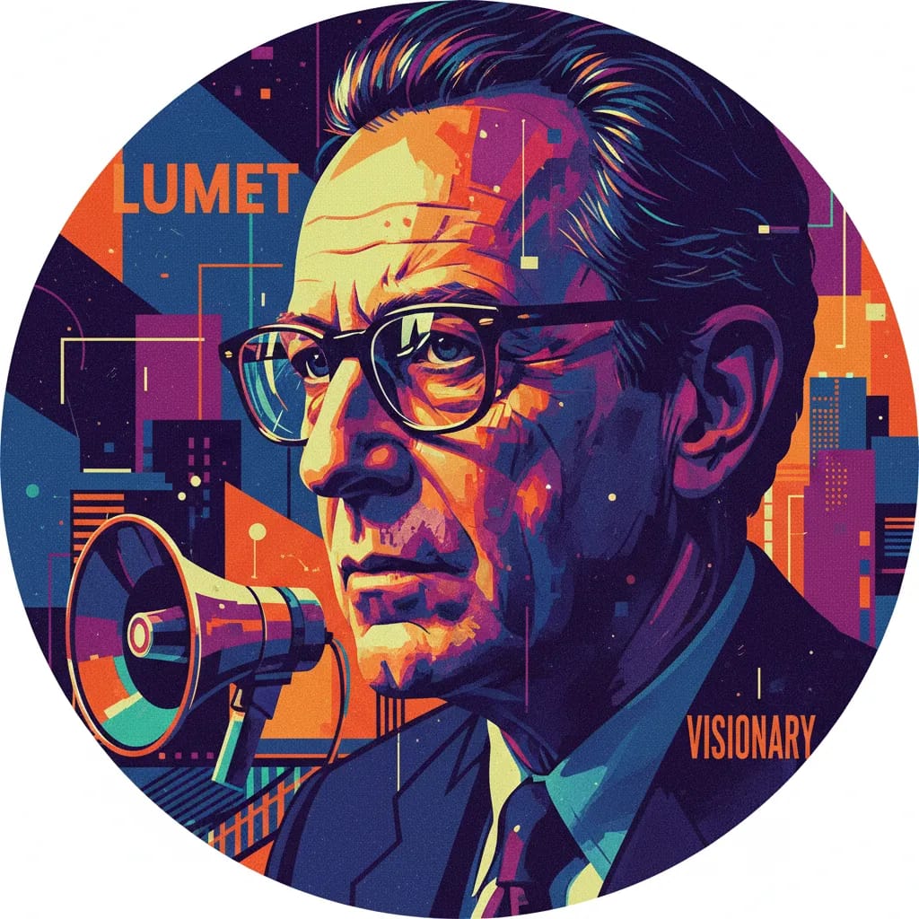 Artistic portrait of Sidney Lumet