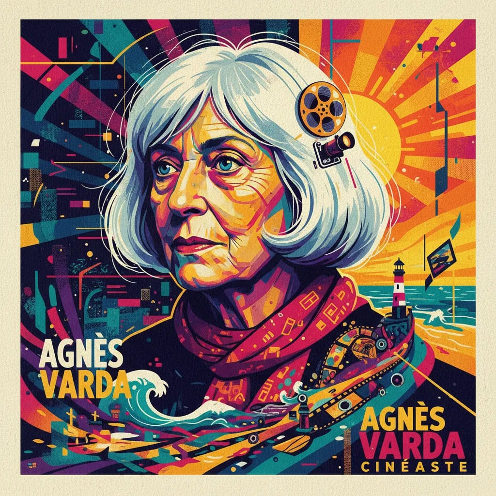 Artistic portrait of Agnès Varda