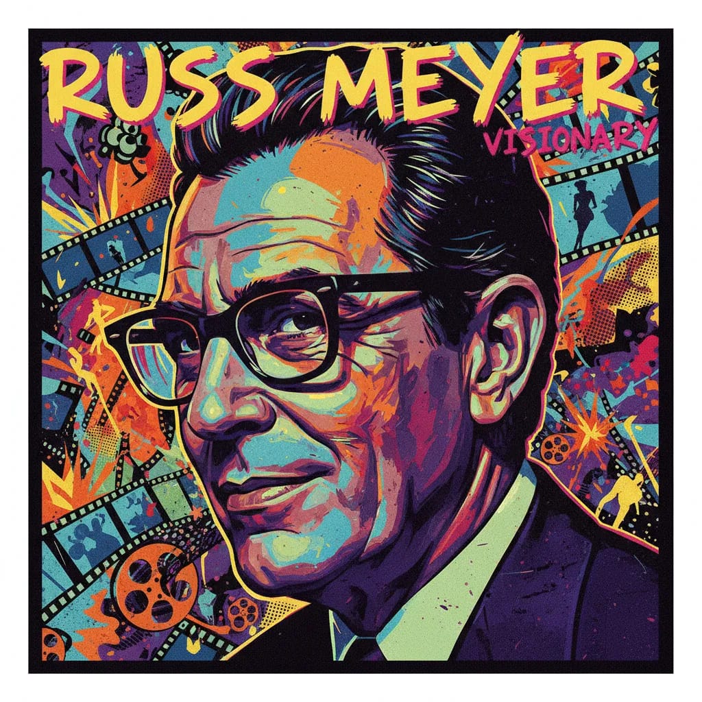 Artistic portrait of Russ Meyer