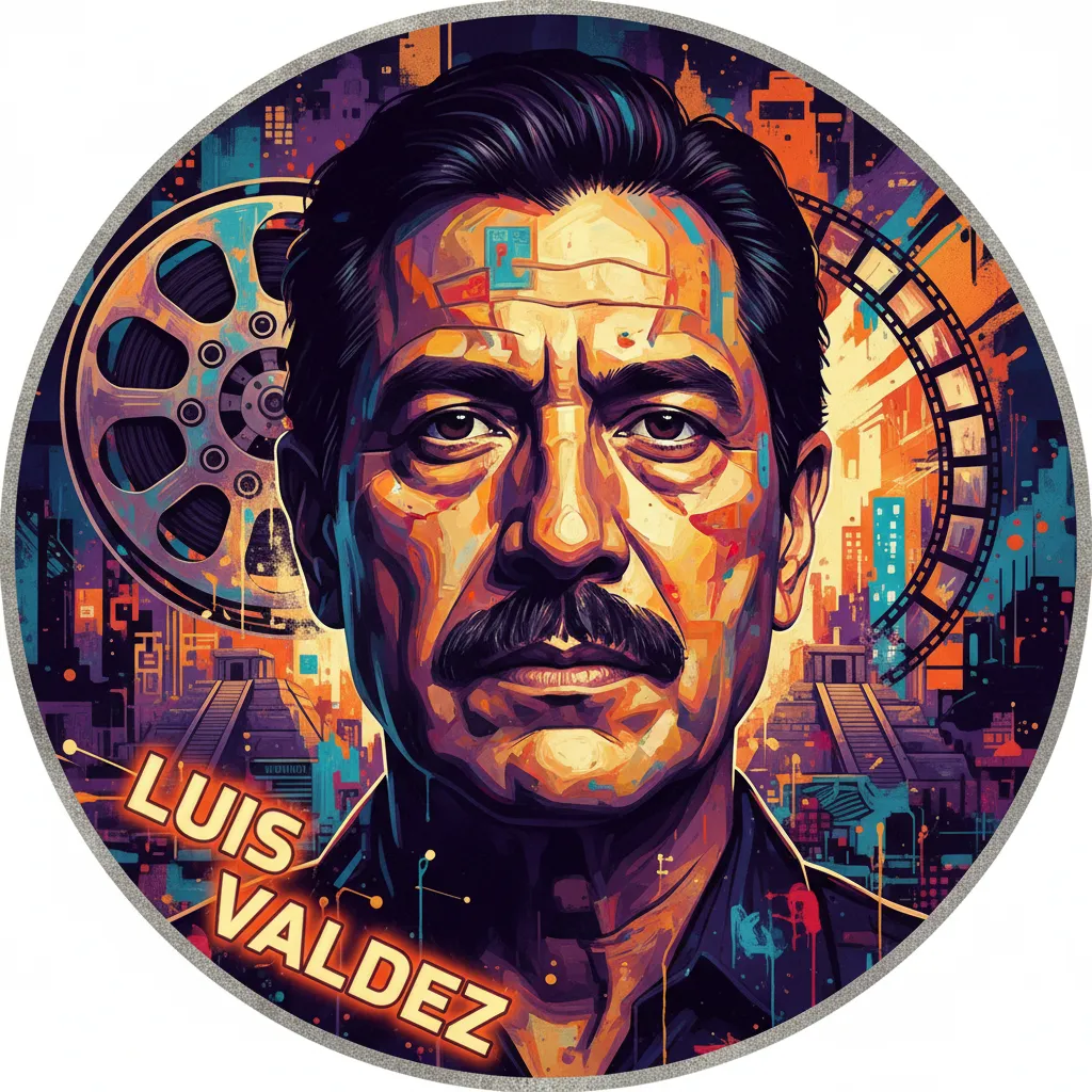 Artistic portrait of Luis Valdez