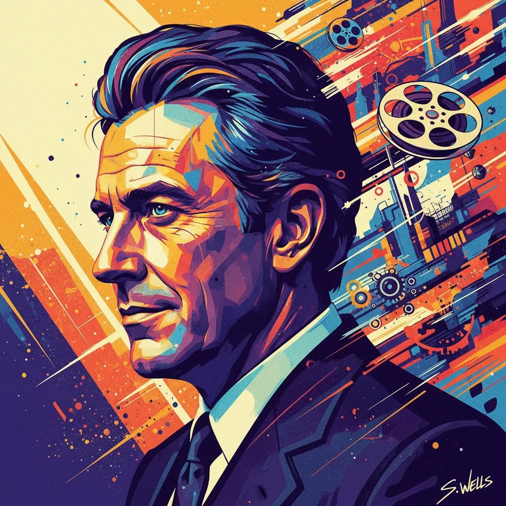 Artistic portrait of Simon Wells