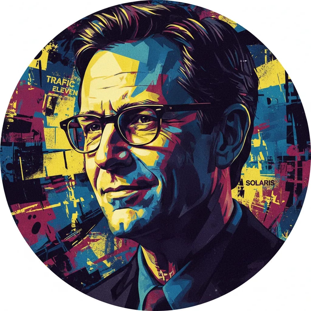 Artistic portrait of Steven Soderbergh