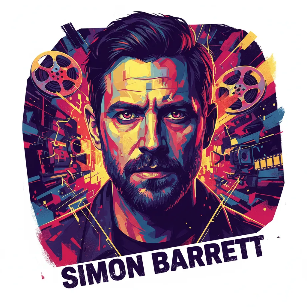 Artistic portrait of Simon Barrett