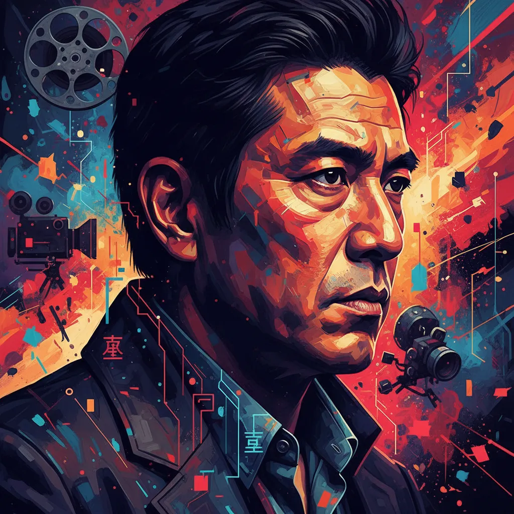 Artistic portrait of Takeshi Kitano