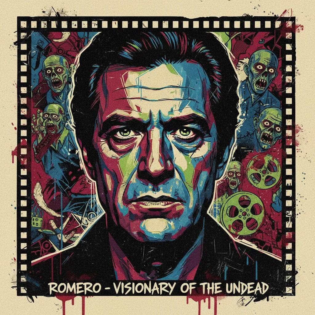 Artistic portrait of George A. Romero