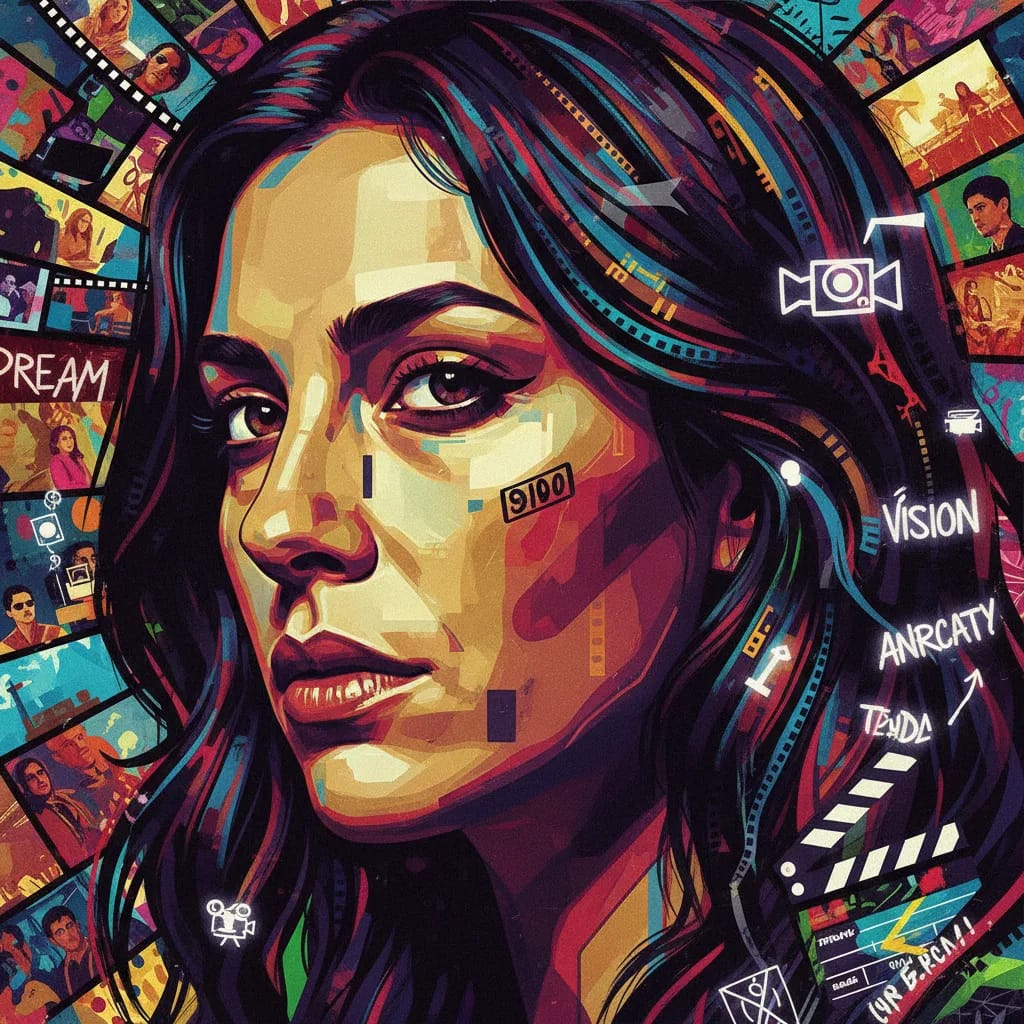 Artistic portrait of Ana Lily Amirpour