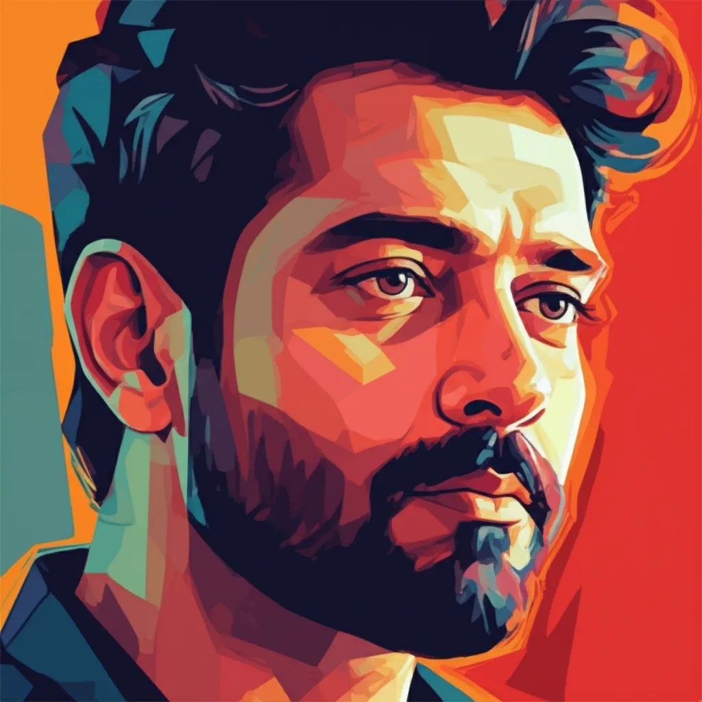 Artistic portrait of Ahmed Khan