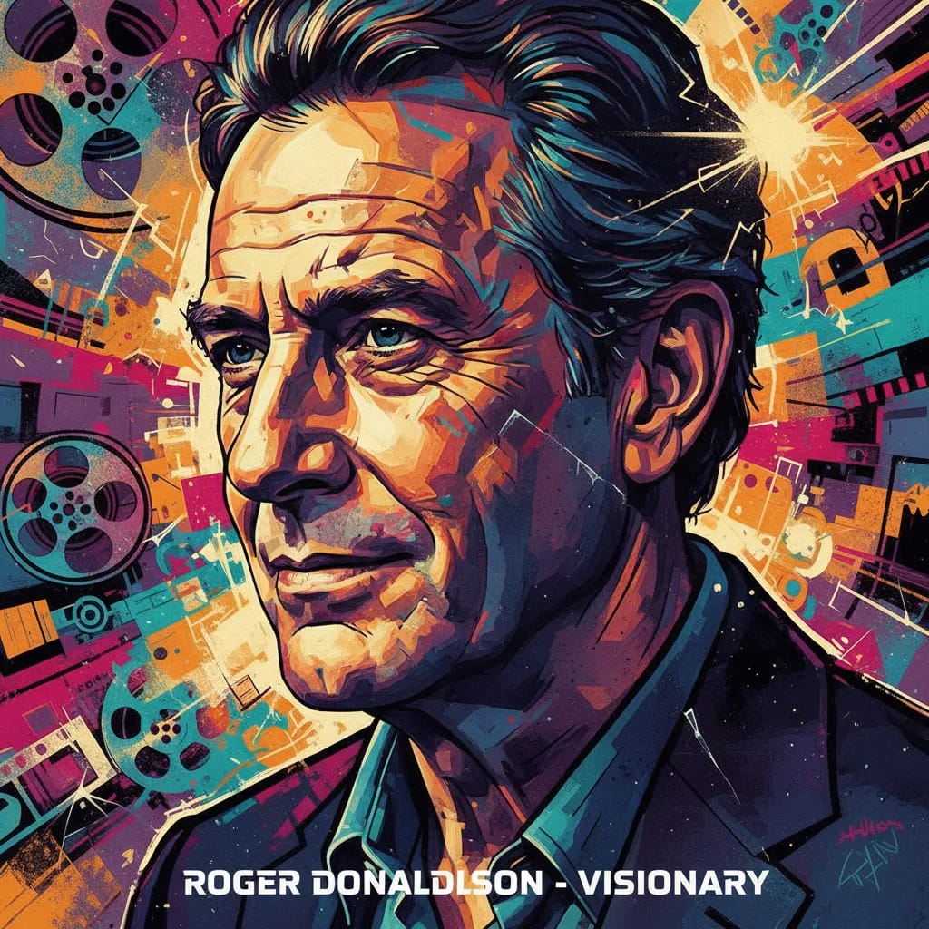 Artistic portrait of Roger Donaldson