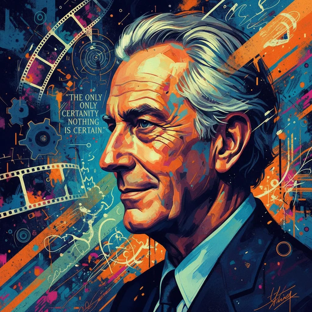 Artistic portrait of Tom Stoppard