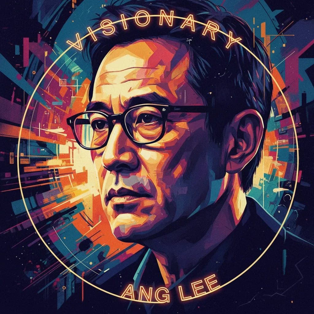 Artistic portrait of Ang Lee