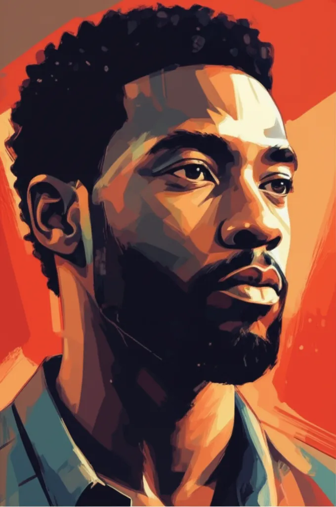 Artistic portrait of Ryan Coogler