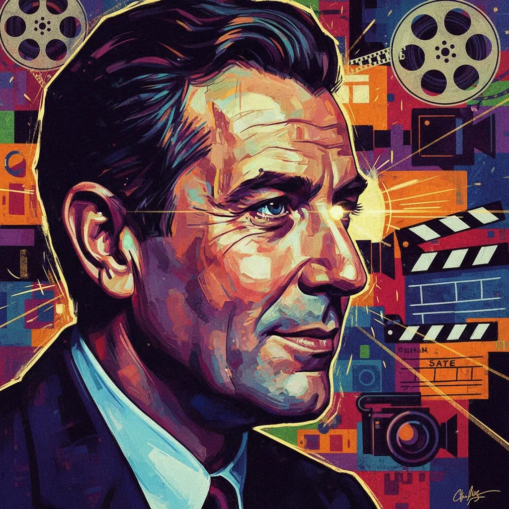 Artistic portrait of Charles Crichton