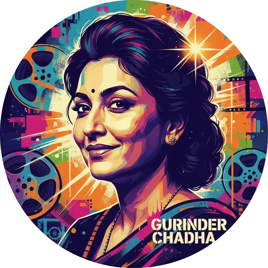 Artistic portrait of Gurinder Chadha