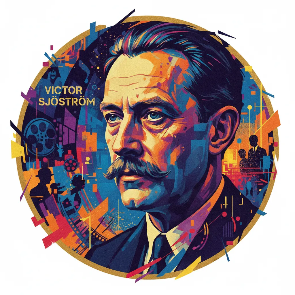 Artistic portrait of Victor Sjöström