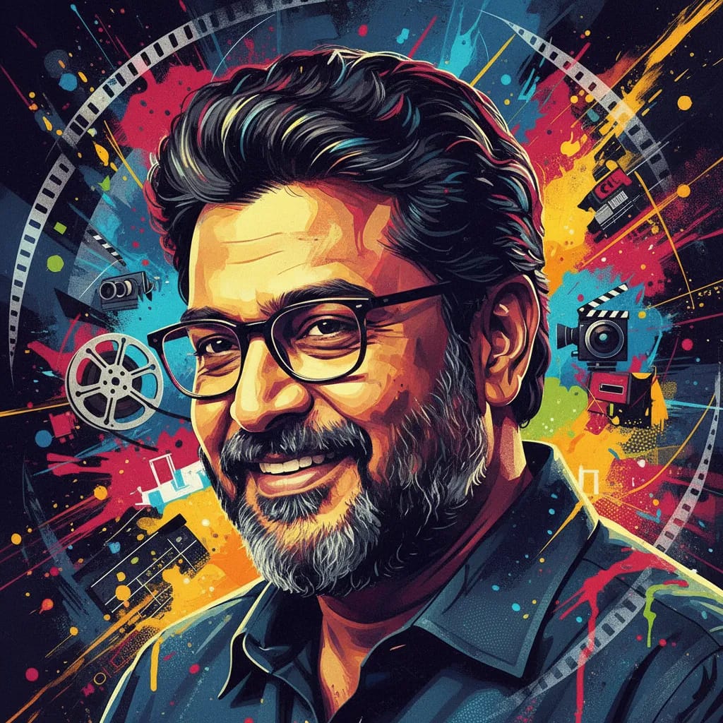 Artistic portrait of K.S. Ravikumar
