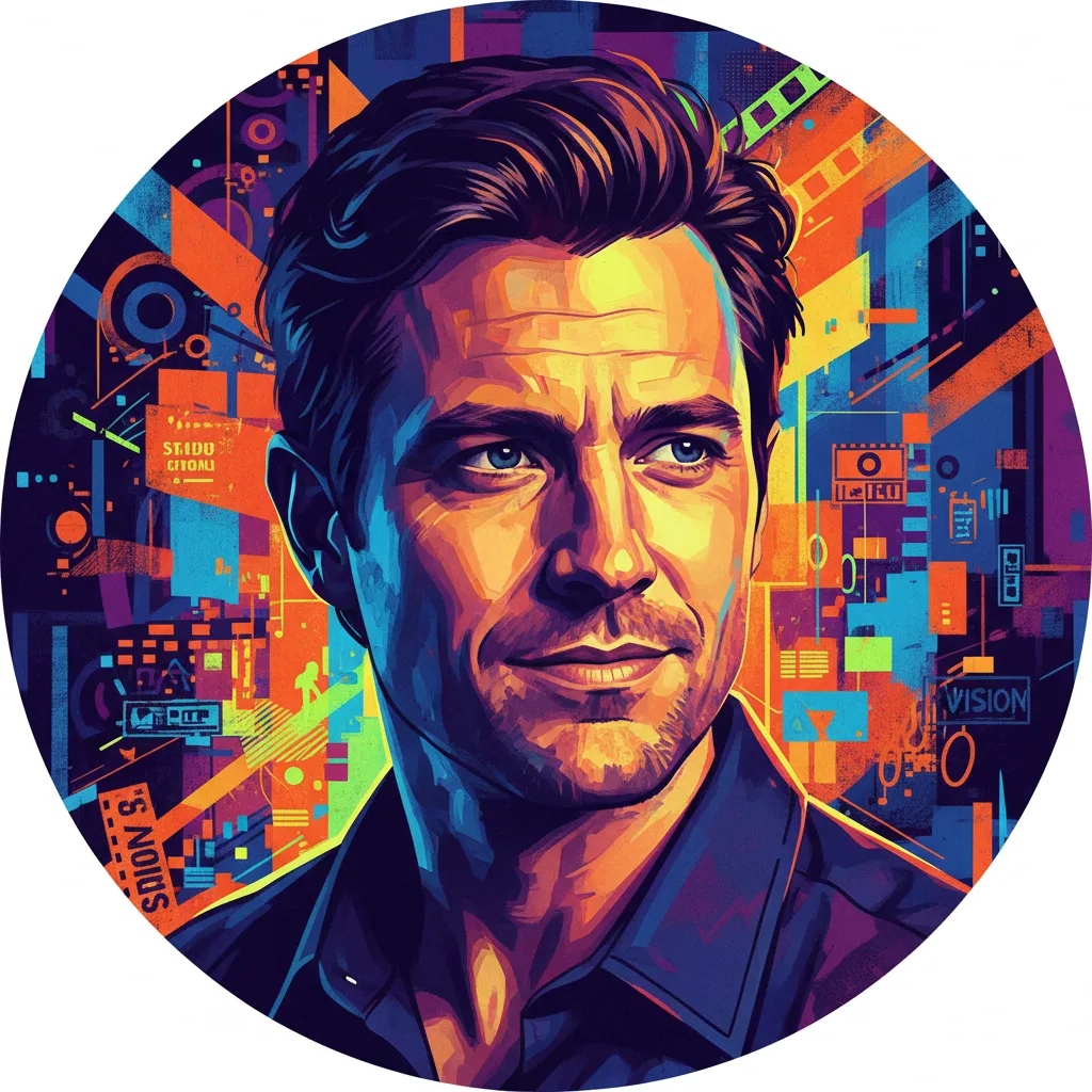 Artistic portrait of Justin Zackham