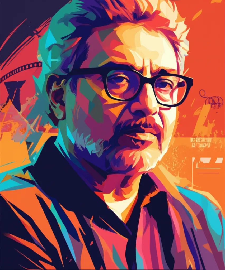 Artistic portrait of Sanjay Leela Bhansali