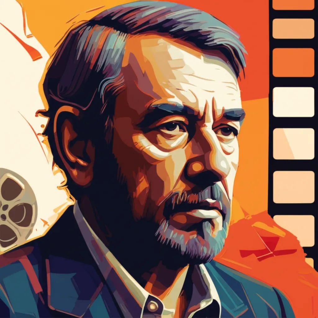 Artistic portrait of Aki Kaurismäki