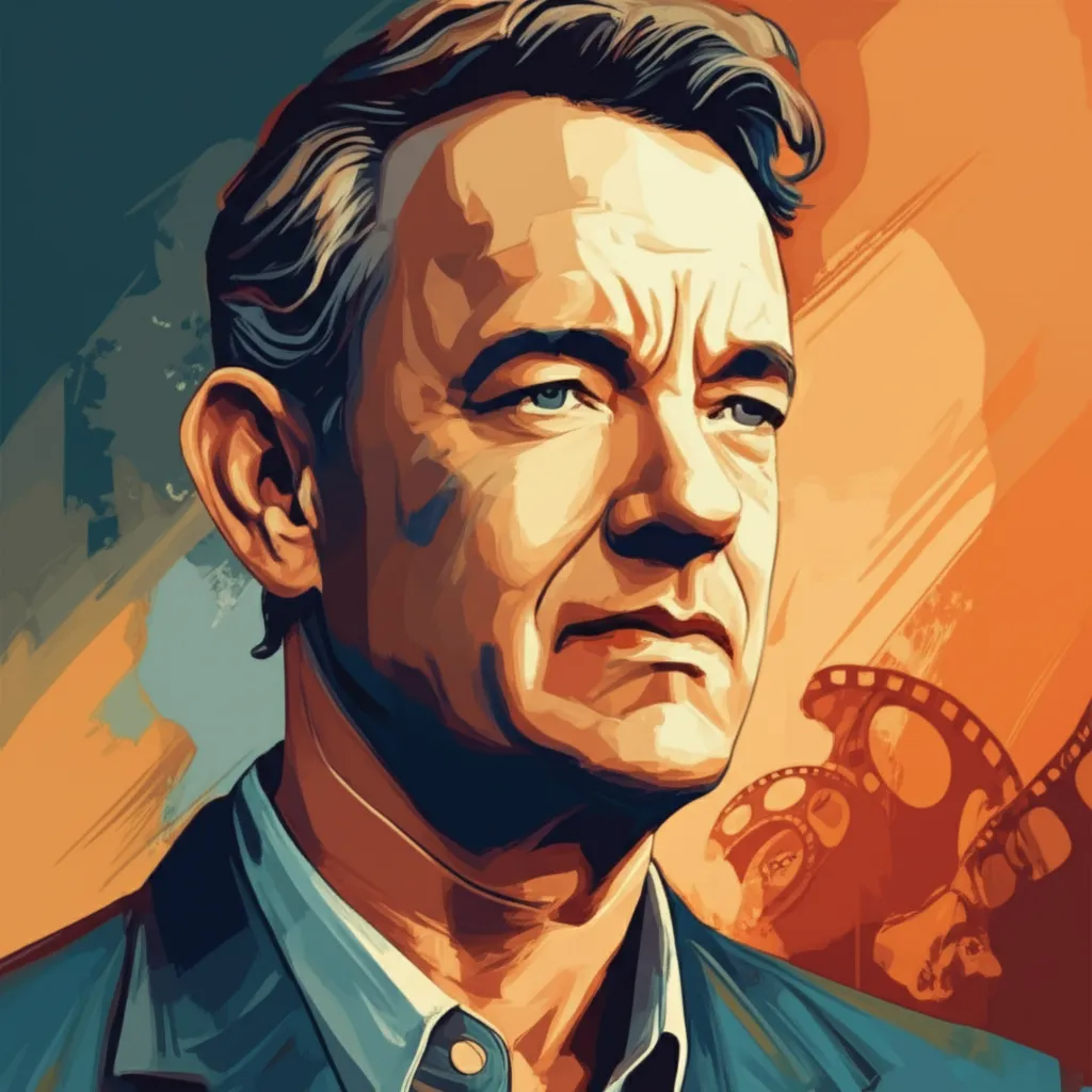 Artistic portrait of Tom Hanks