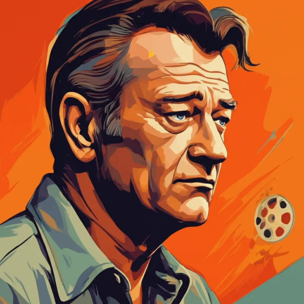 Artistic portrait of John Wayne