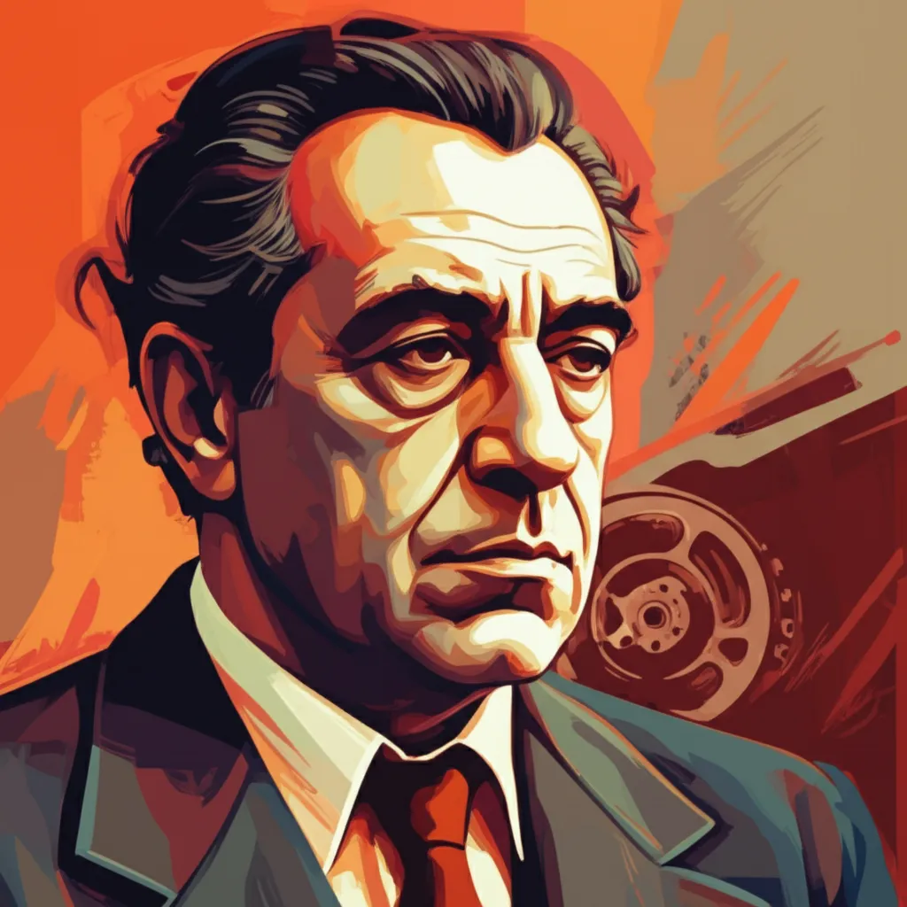 Artistic portrait of Roberto Rossellini
