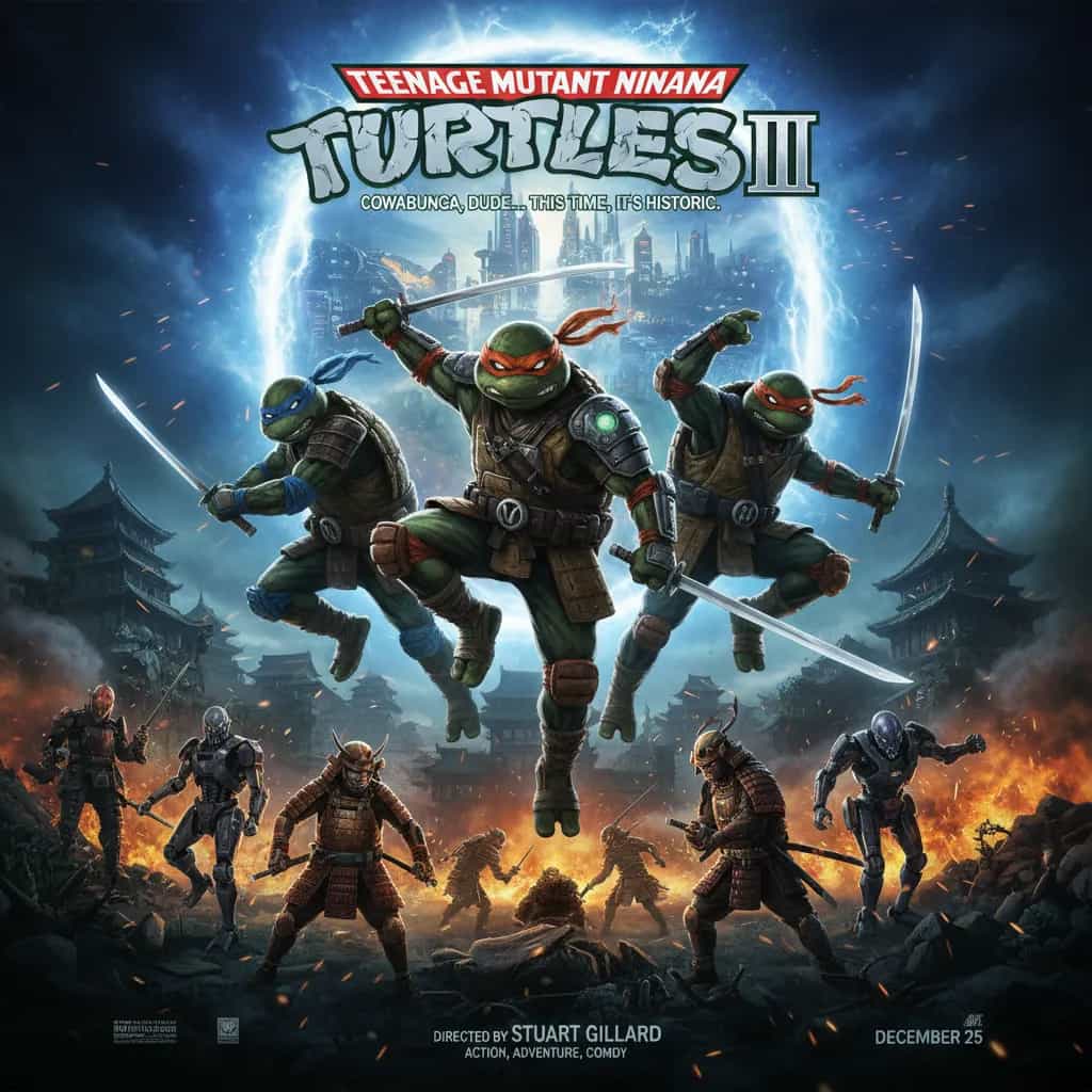 Poster for Teenage Mutant Ninja Turtles III