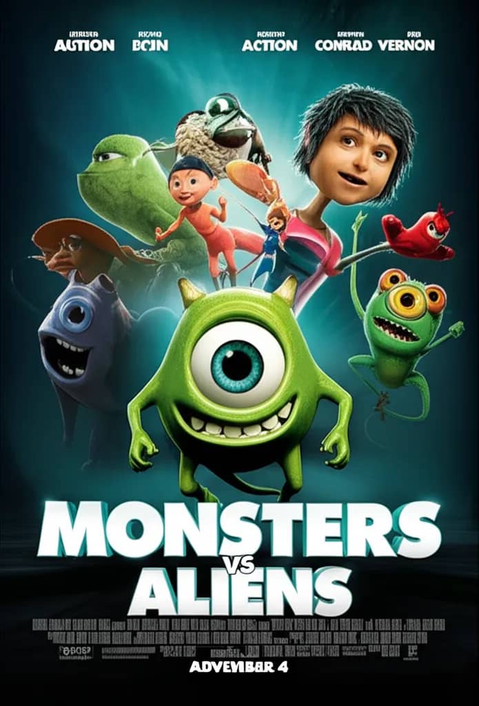 Poster for Monsters vs. Aliens