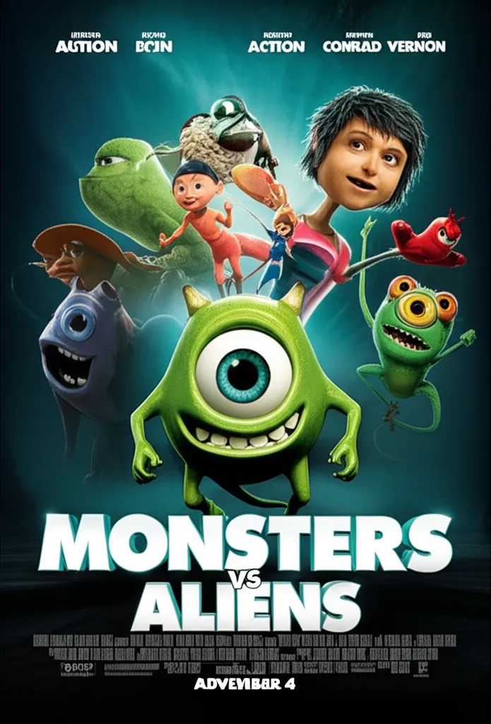 Poster for Monsters vs. Aliens