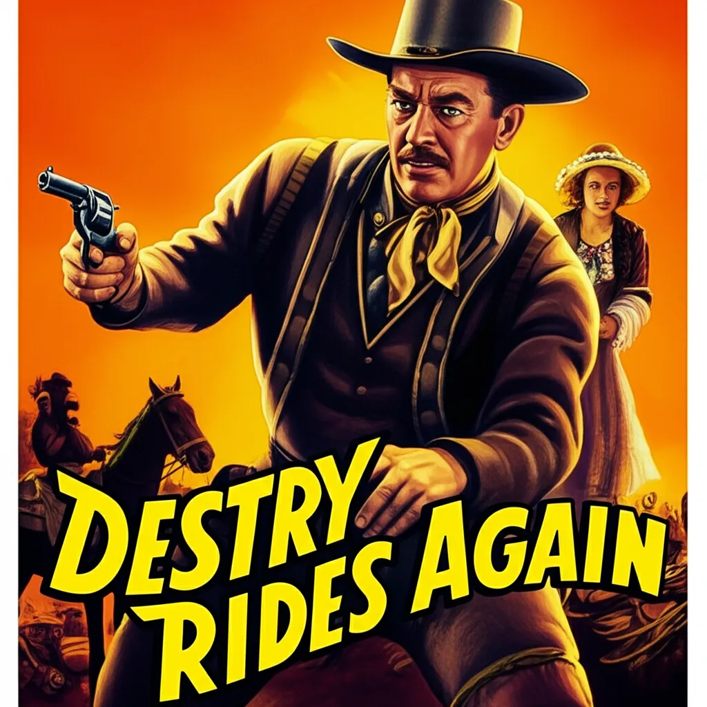 Destry Rides Again poster