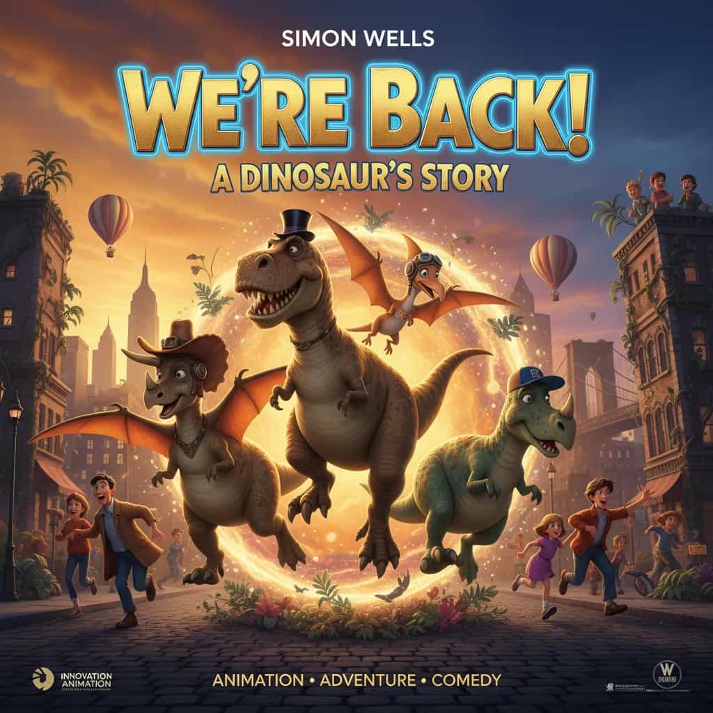 Poster for We're Back! A Dinosaur's Story