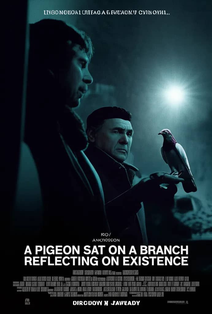 Poster for A Pigeon Sat on a Branch Reflecting on Existence